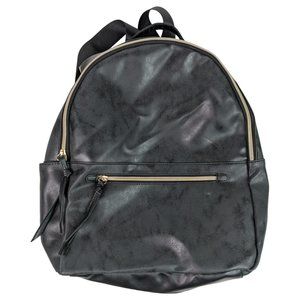 Faux Leather Backpack with Gold Hardware, Large